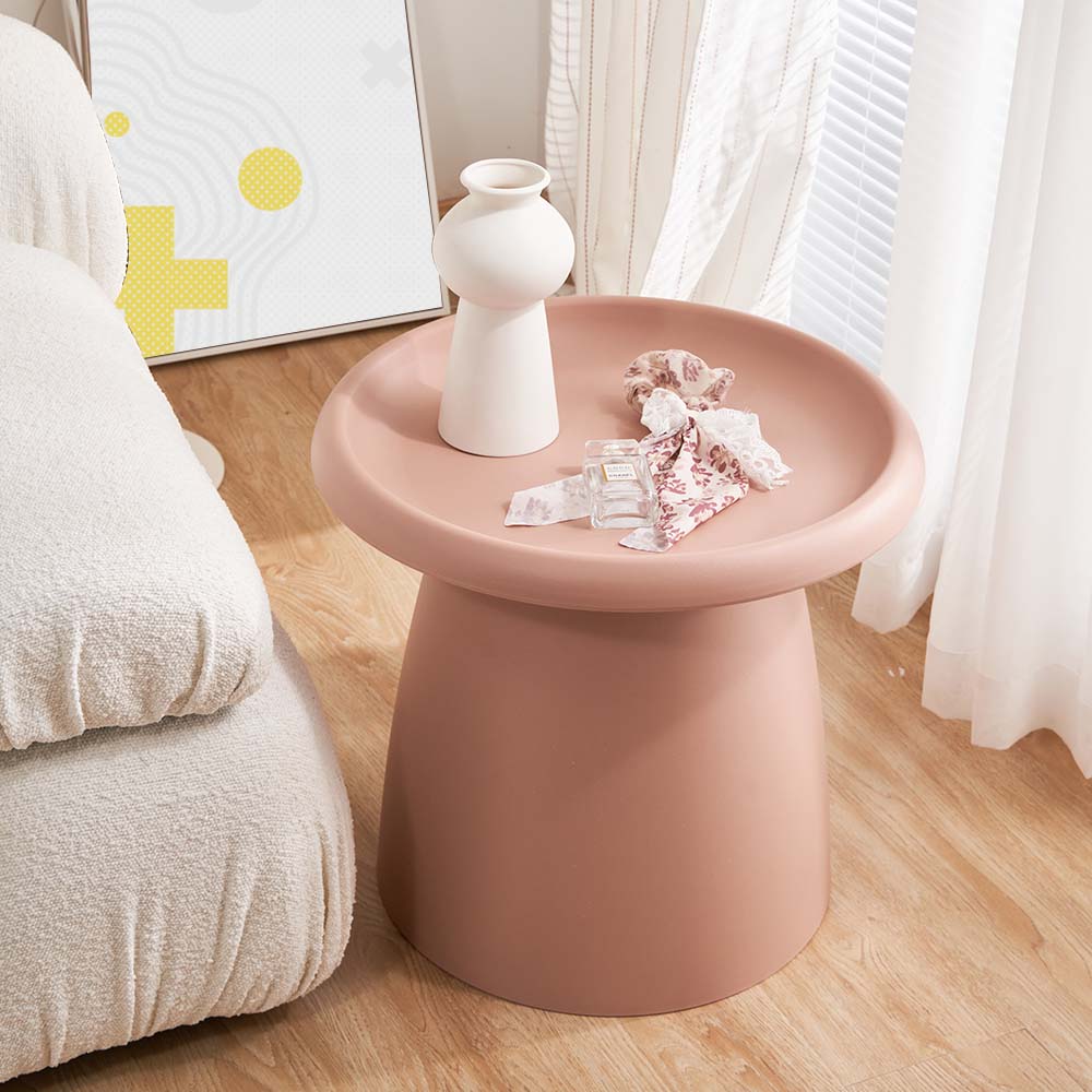 ArtissIn Coffee Table Round 52CM Plastic Pink AI-PP-CT-S-PK