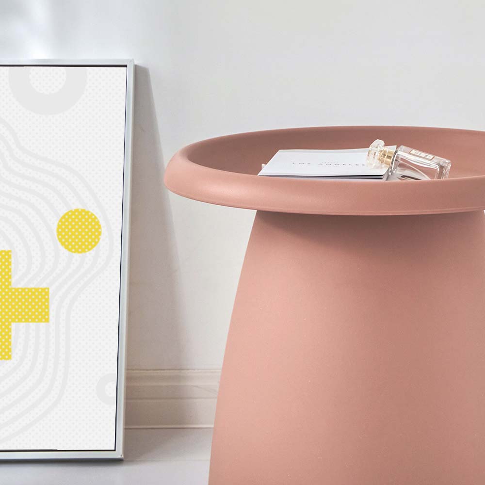 ArtissIn Coffee Table Round 52CM Plastic Pink AI-PP-CT-S-PK