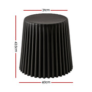 Artiss Set of 4 Cupcake Bar Stools Stackable Foot Stools Black AI-PP-STOOL-C-BKX4