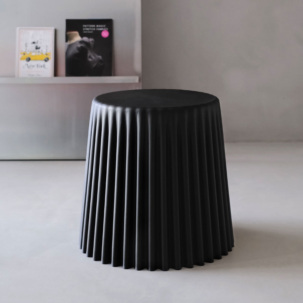 Artiss Set of 4 Cupcake Bar Stools Stackable Foot Stools Black AI-PP-STOOL-C-BKX4