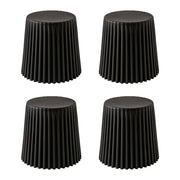 Artiss Set of 4 Cupcake Bar Stools Stackable Foot Stools Black AI-PP-STOOL-C-BKX4