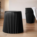 Artiss Set of 4 Cupcake Bar Stools Stackable Foot Stools Black AI-PP-STOOL-C-BKX4