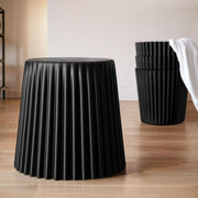 Artiss Set of 4 Cupcake Bar Stools Stackable Foot Stools Black AI-PP-STOOL-C-BKX4