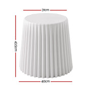 Artiss Set of 4 Cupcake Bar Stools Stackable Foot Stool White AI-PP-STOOL-C-WHX4