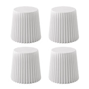 Artiss Set of 4 Cupcake Bar Stools Stackable Foot Stool White AI-PP-STOOL-C-WHX4