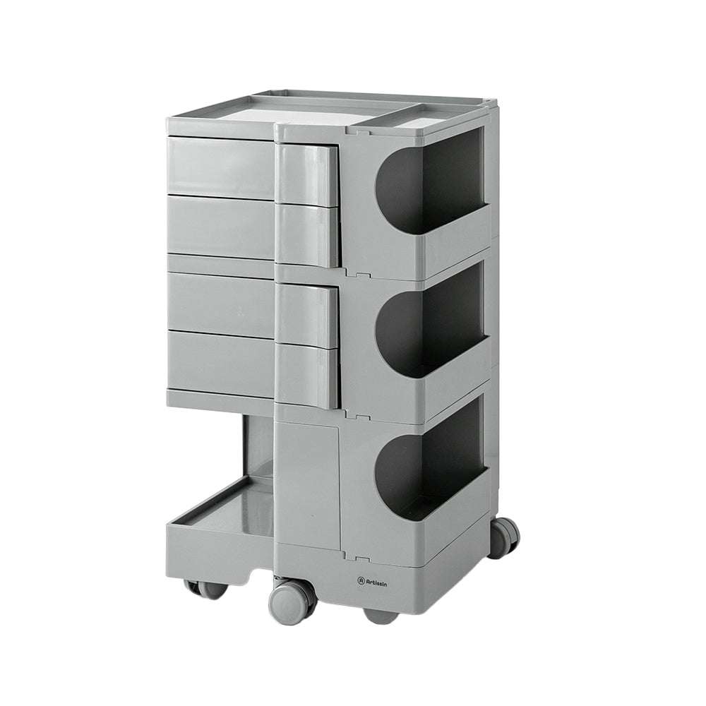 Artiss Storage Trolley Bedside Table 5 Tier Cart Boby Replica Grey AI-PP-TROLLEY-L-GY