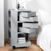 Artiss Storage Trolley Bedside Table 5 Tier Cart Boby Replica Grey AI-PP-TROLLEY-L-GY