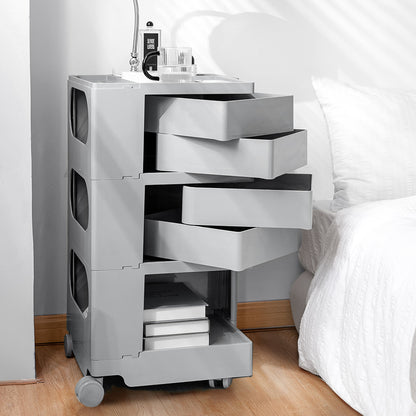 Artiss Storage Trolley Bedside Table 5 Tier Cart Boby Replica Grey AI-PP-TROLLEY-L-GY