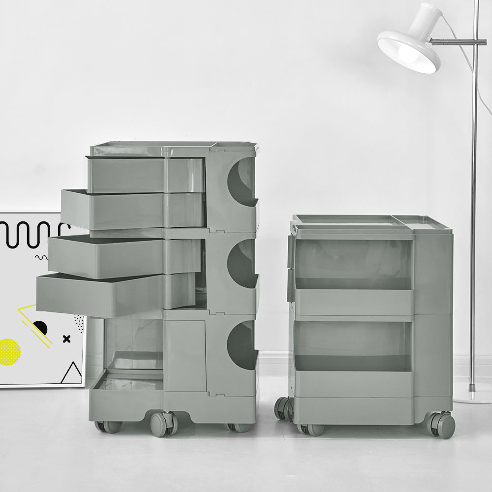 Artiss Storage Trolley Bedside Table 5 Tier Cart Boby Replica Grey AI-PP-TROLLEY-L-GY