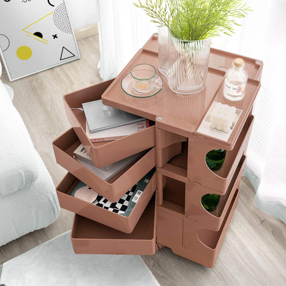 ArtissIn Storage Trolley Bedside Table 5 Tier Cart Boby Replica Pink AI-PP-TROLLEY-L-PK