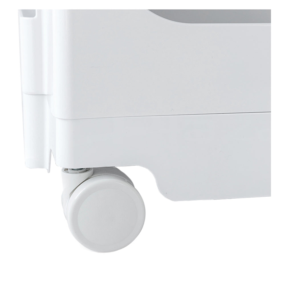 Artiss Storage Trolley Cart Bedside Table 5 Tier White AI-PP-TROLLEY-L-WH