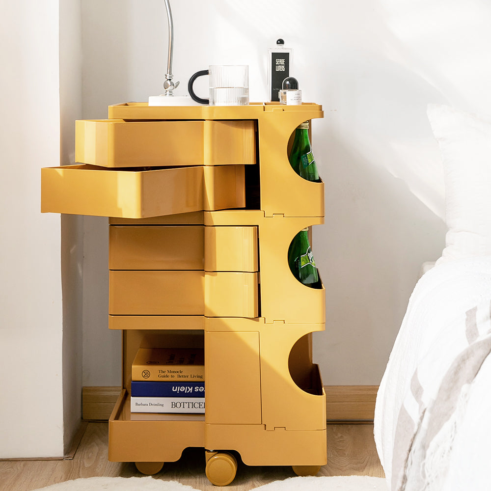 ArtissIn Storage Trolley Bedside Table 5 Tier Cart Boby Replica Yellow AI-PP-TROLLEY-L-YE