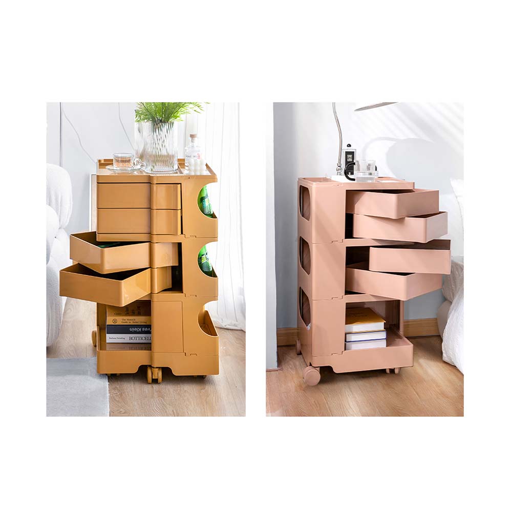 ArtissIn Storage Trolley Bedside Table 5 Tier Cart Boby Replica Yellow AI-PP-TROLLEY-L-YE