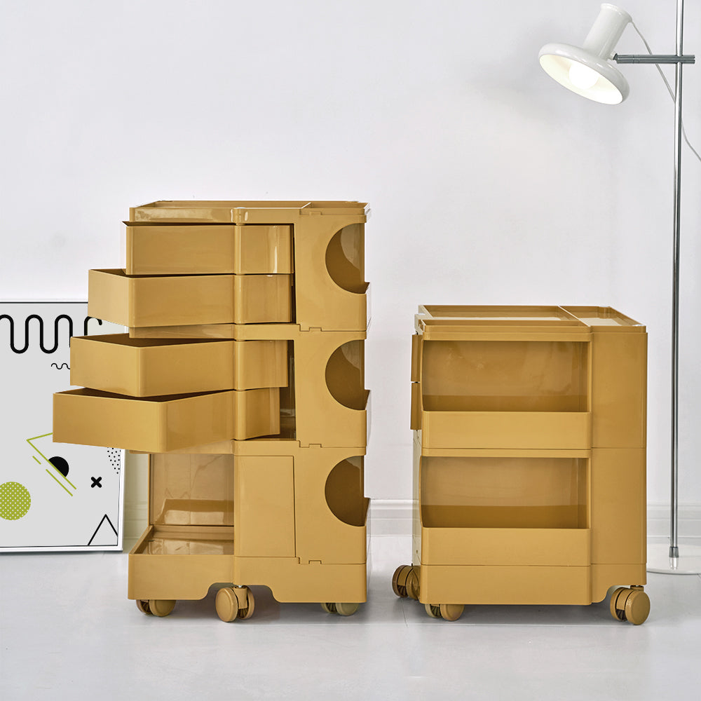 ArtissIn Storage Trolley Bedside Table 5 Tier Cart Boby Replica Yellow AI-PP-TROLLEY-L-YE