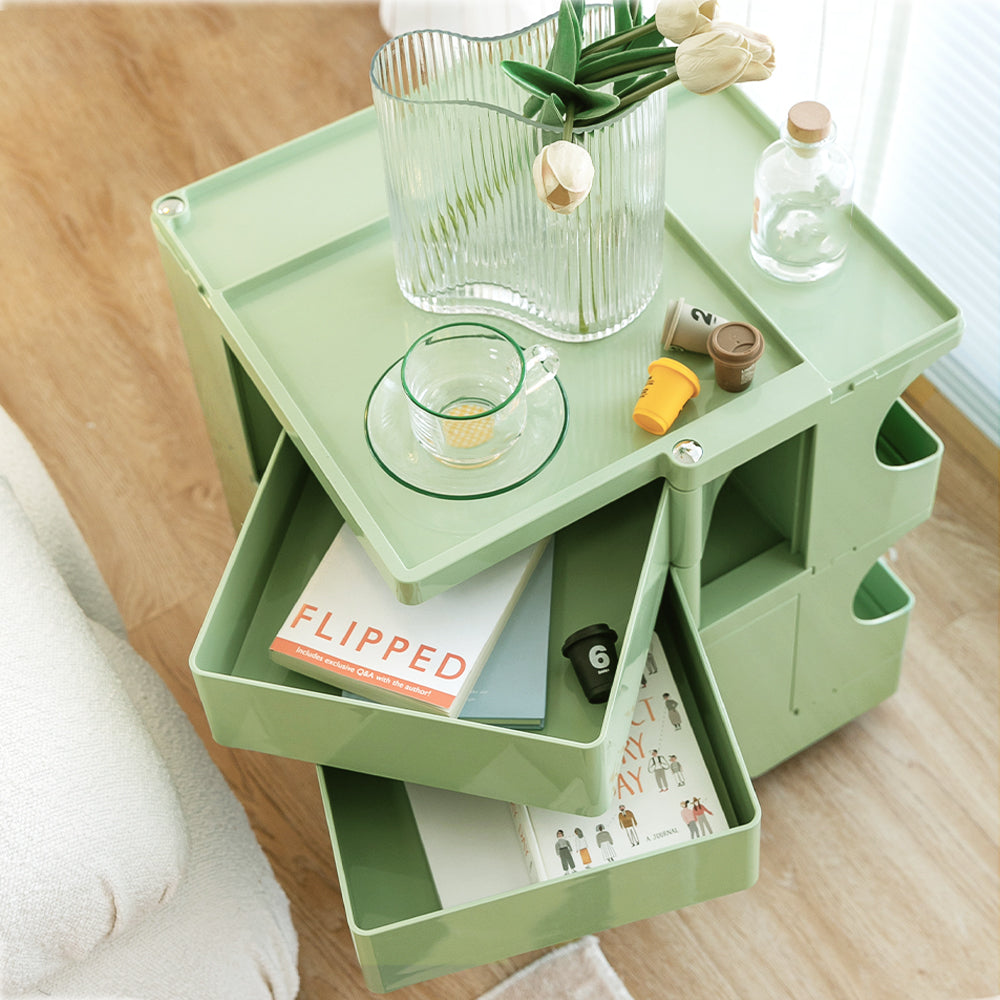 ArtissIn Storage Trolley Bedide Table 3 Tier Cart Boby Replica Green AI-PP-TROLLEY-S-GR