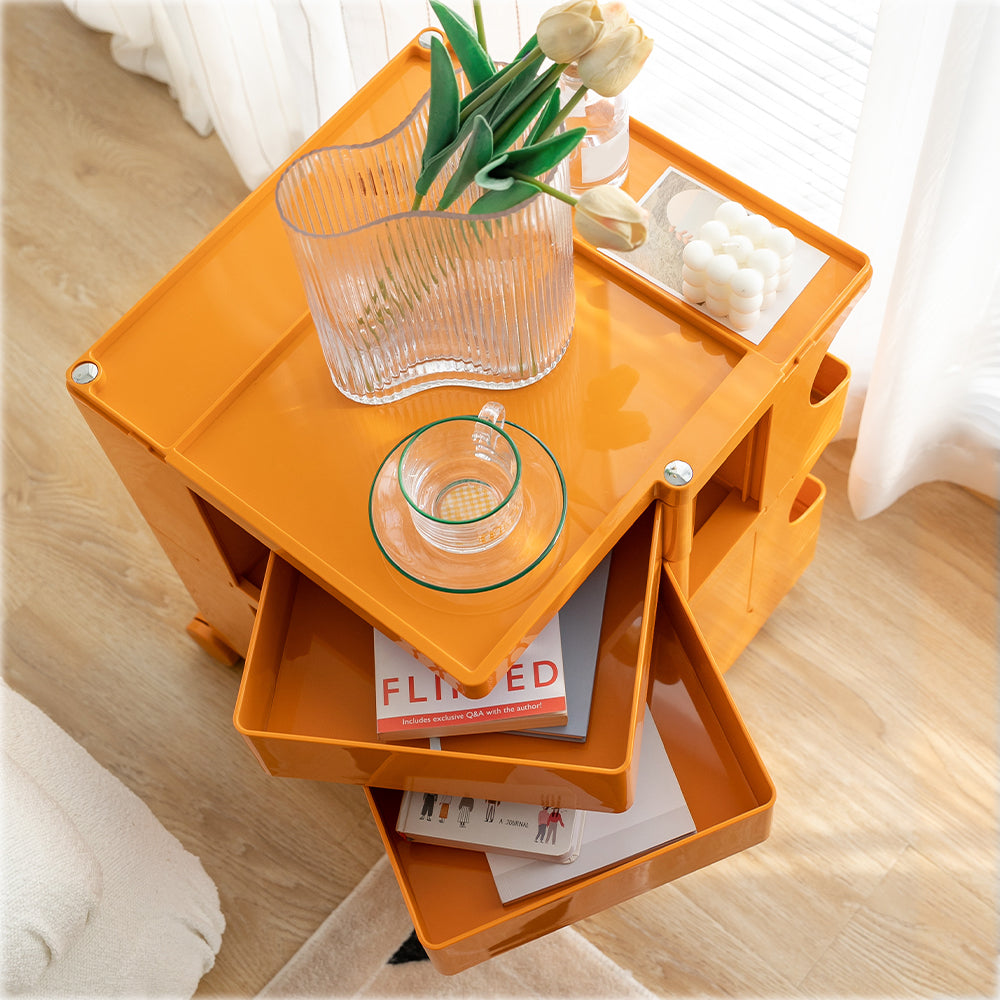 ArtissIn Storage Trolley Bedside Table 3 Tier Cart Boby Replica Orange AI-PP-TROLLEY-S-OR