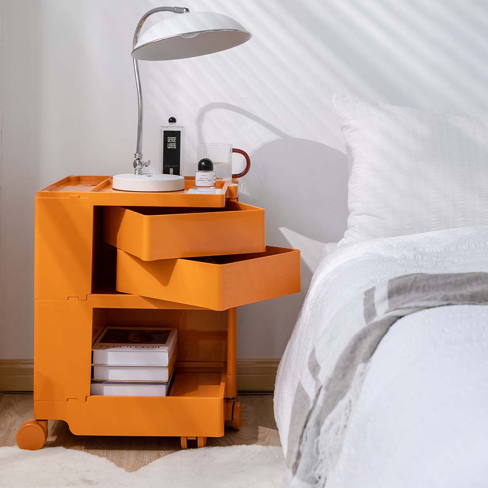 ArtissIn Storage Trolley Bedside Table 3 Tier Cart Boby Replica Orange AI-PP-TROLLEY-S-OR