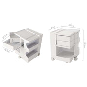 ArtissIn Storage Trolley Bedside Table 3 Tier Cart Boby Replica White AI-PP-TROLLEY-S-WH