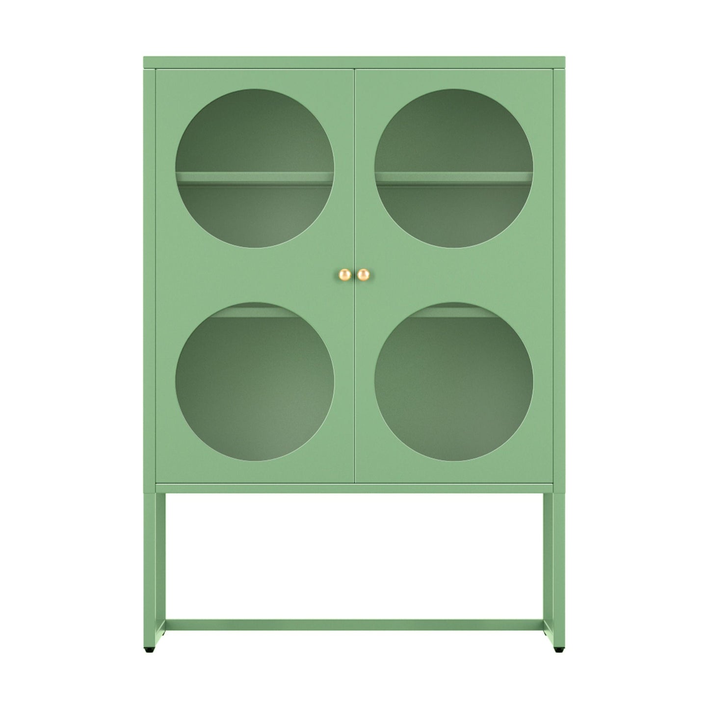 Artiss Buffet Sideboard Metal Cabinet - ELLA Green AI-SIDE-GL-03-GN-AB