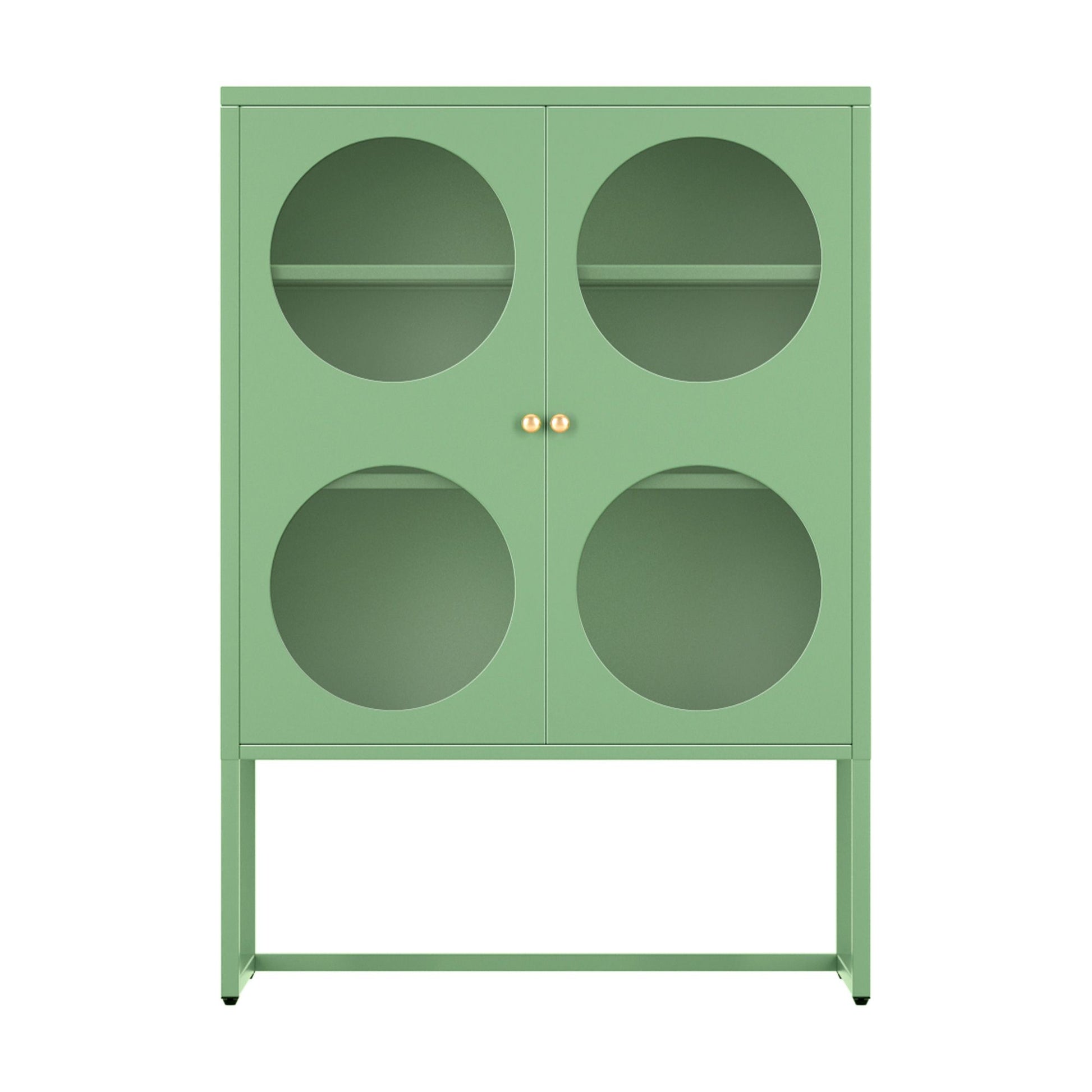 Artiss Buffet Sideboard Metal Cabinet - ELLA Green AI-SIDE-GL-03-GN-AB