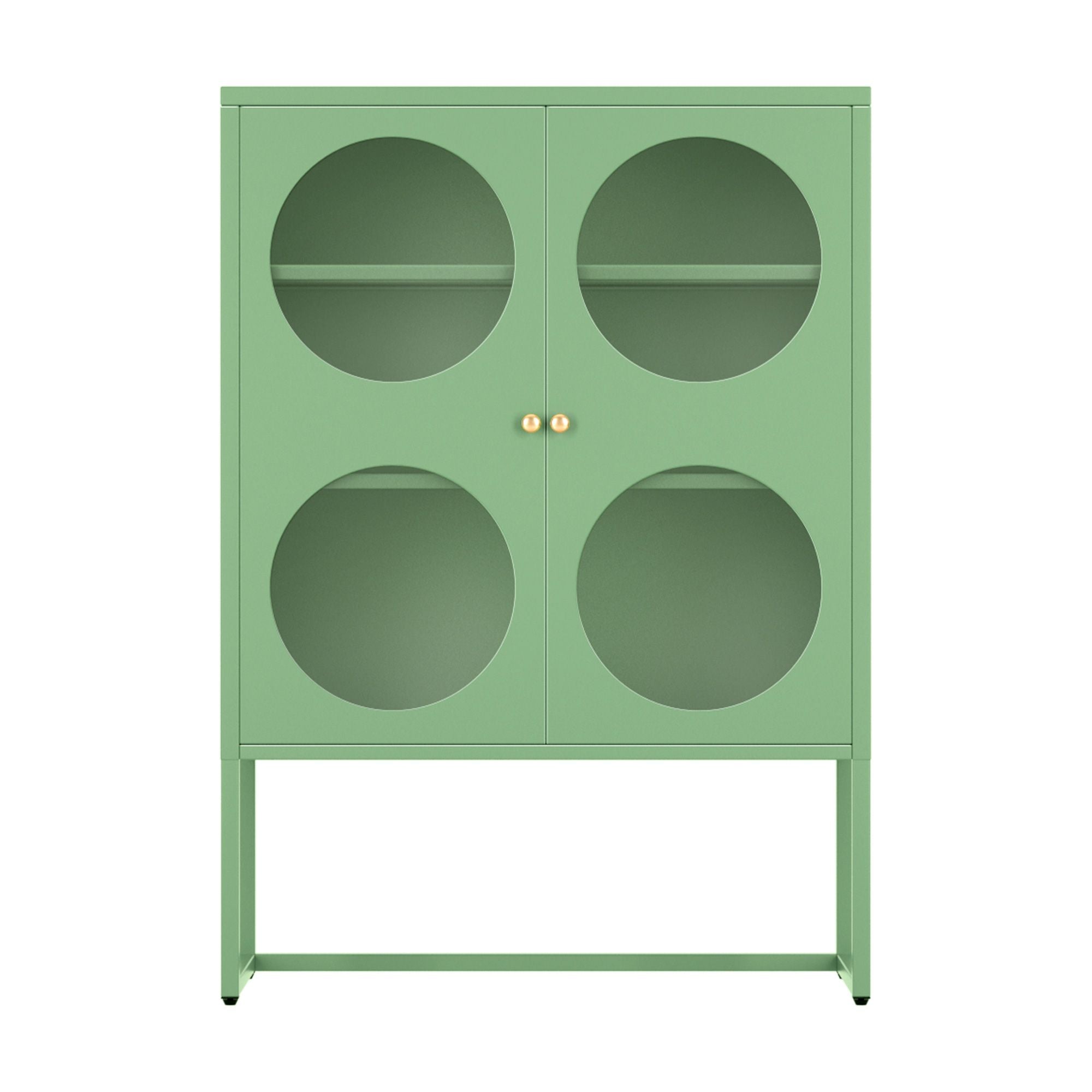 Artiss Buffet Sideboard Metal Cabinet - ELLA Green AI-SIDE-GL-03-GN-AB