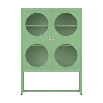 Artiss Buffet Sideboard Metal Cabinet - ELLA Green AI-SIDE-GL-03-GN-AB
