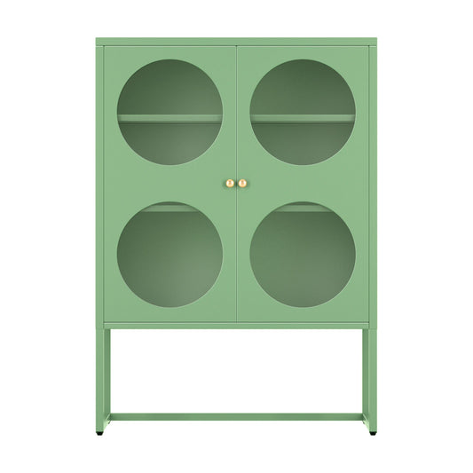 Artiss Buffet Sideboard Metal Cabinet - ELLA Green AI-SIDE-GL-03-GN-AB