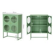 Artiss Buffet Sideboard Metal Cabinet - ELLA Green AI-SIDE-GL-03-GN-AB