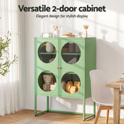 Artiss Buffet Sideboard Metal Cabinet - ELLA Green AI-SIDE-GL-03-GN-AB