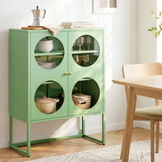 Artiss Buffet Sideboard Metal Cabinet - ELLA Green AI-SIDE-GL-03-GN-AB