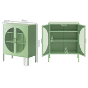 Artiss Buffet Sideboard Metal Cabinet - ELSA Green AI-SIDE-M-01-GN