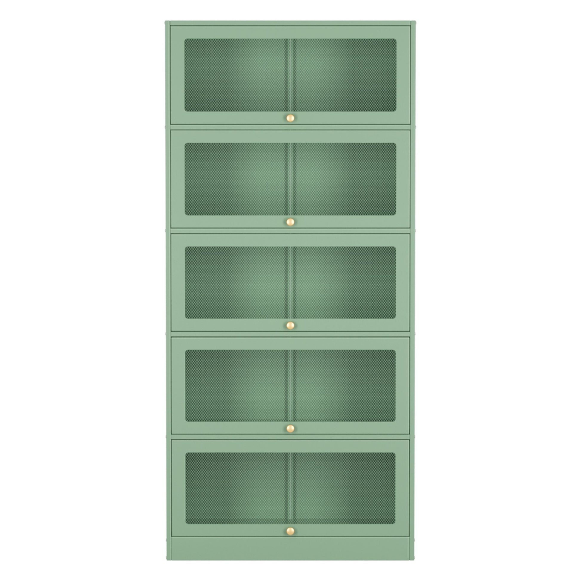 Artiss Buffet Sideboard Metal Cabinet - ELIA Green AI-SIDE-M-5D-02-GN-AB