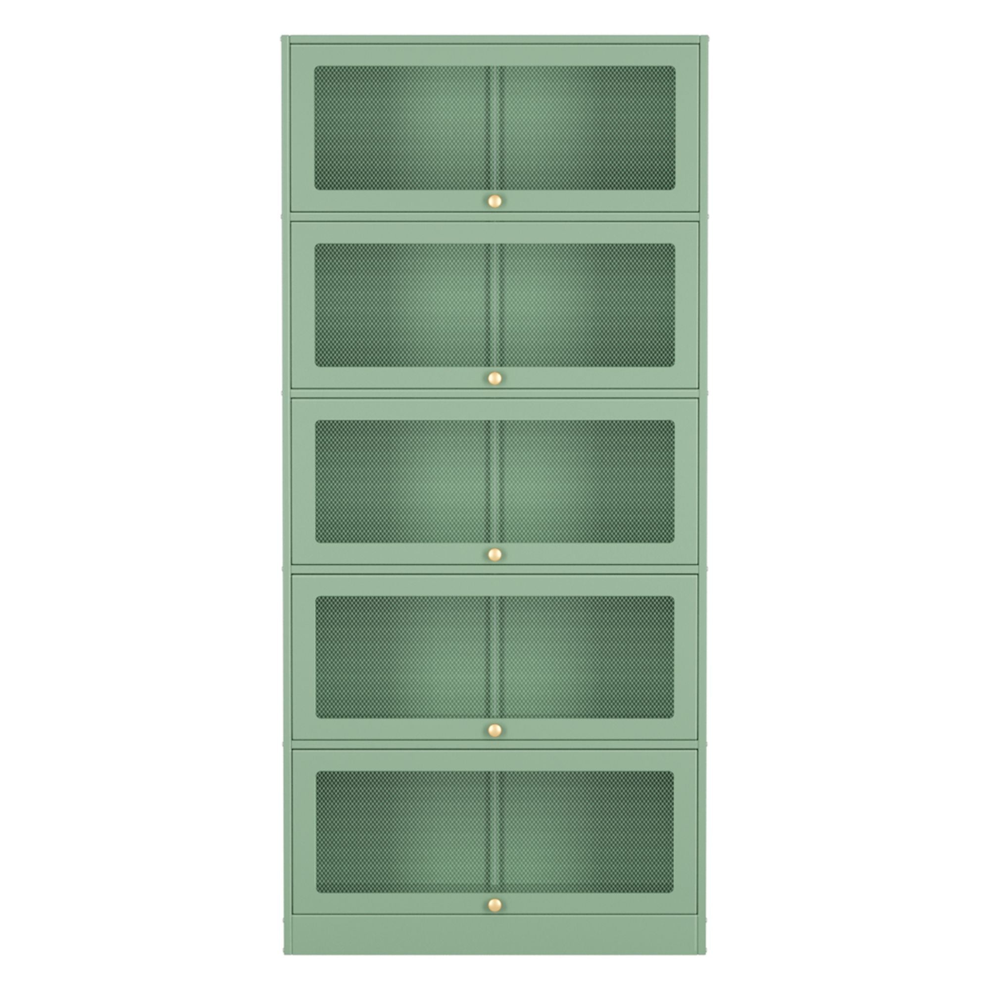 Artiss Buffet Sideboard Metal Cabinet - ELIA Green AI-SIDE-M-5D-02-GN-AB