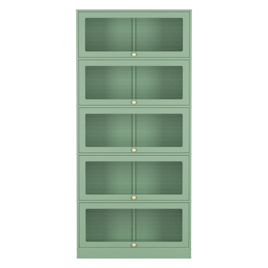 Artiss Buffet Sideboard Metal Cabinet - ELIA Green AI-SIDE-M-5D-02-GN-AB