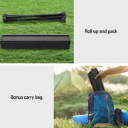 Weisshorn 3pc Camping Table Chair Set Outdoor Folding Aluminium Portable Picnic ALU-FOLD-BGX2-ALUM-40