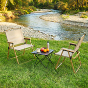 Weisshorn 3pc Camping Table Chair Set Outdoor Folding Aluminium Portable Picnic ALU-FOLD-BGX2-ALUM-40