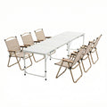 Weisshorn 7pc Camping Table Chair Set Outdoor Folding Aluminium Portable Picnic ALU-FOLD-BGX6-MDF-240