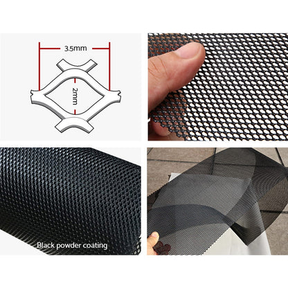 Gardeon Gutter Guard Aluminium Mesh 30M 100x20cm Black ALUM-MESH-0730-BK