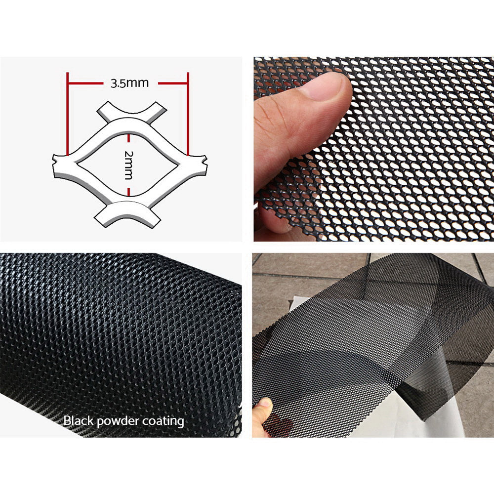 Gardeon Gutter Guard Aluminium Mesh 60M 100x20cm Black ALUM-MESH-0730-BK-COM-60