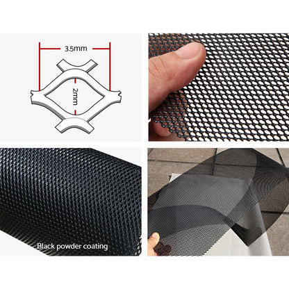 Gardeon Gutter Guard Aluminium Mesh 60M 100x20cm Black ALUM-MESH-0730-BK-COM-60
