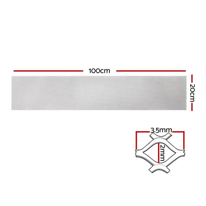 Gardeon Gutter Guard Aluminium Mesh 60M 100x20cm Silver ALUM-MESH-0730-SI-COM-60