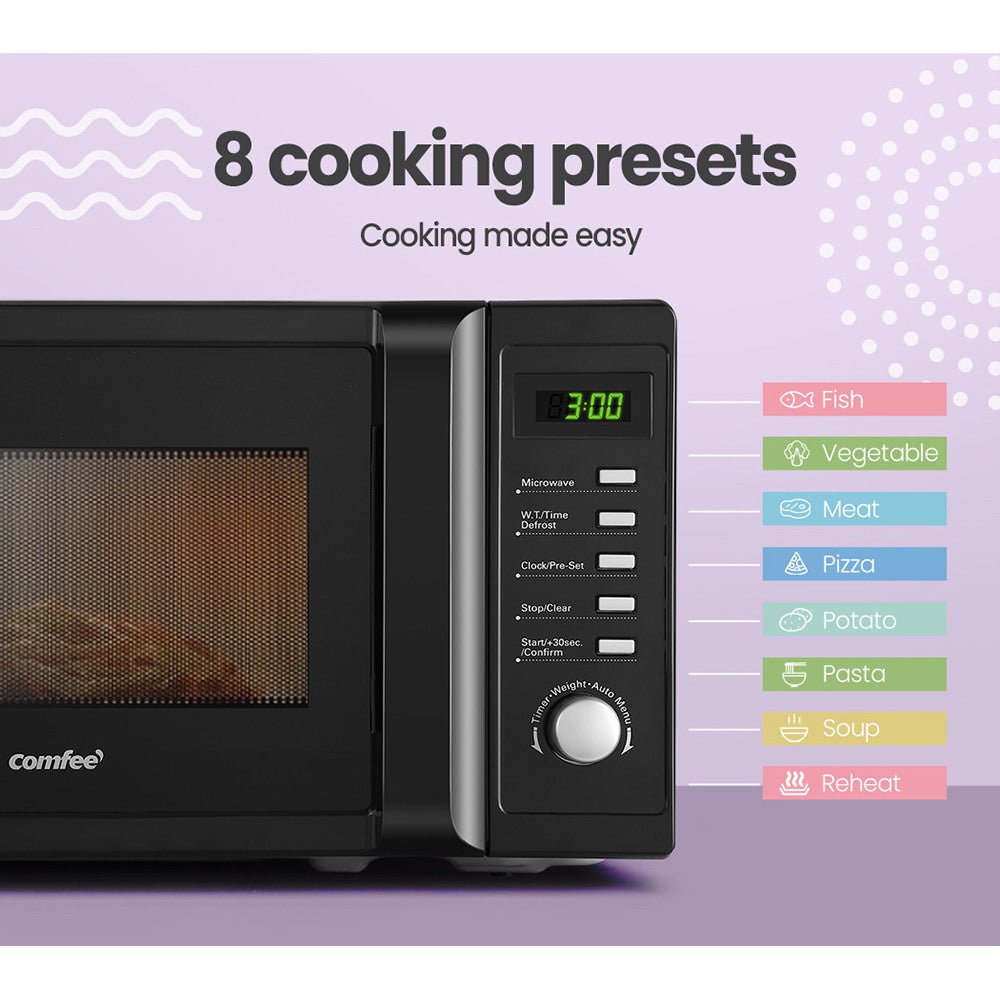 Comfee 20L Microwave Oven 700W Black AM720CPW(F)-PM-BK