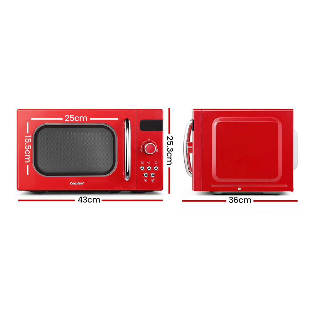 Comfee 20L Microwave Oven 800W Red AM820C2RA(F)-PM-RD