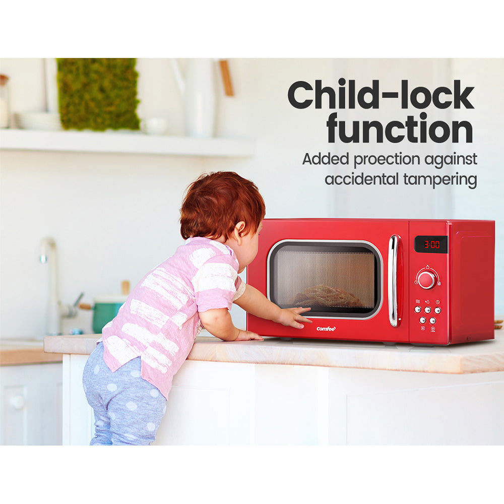 Comfee 20L Microwave Oven 800W Red AM820C2RA(F)-PM-RD