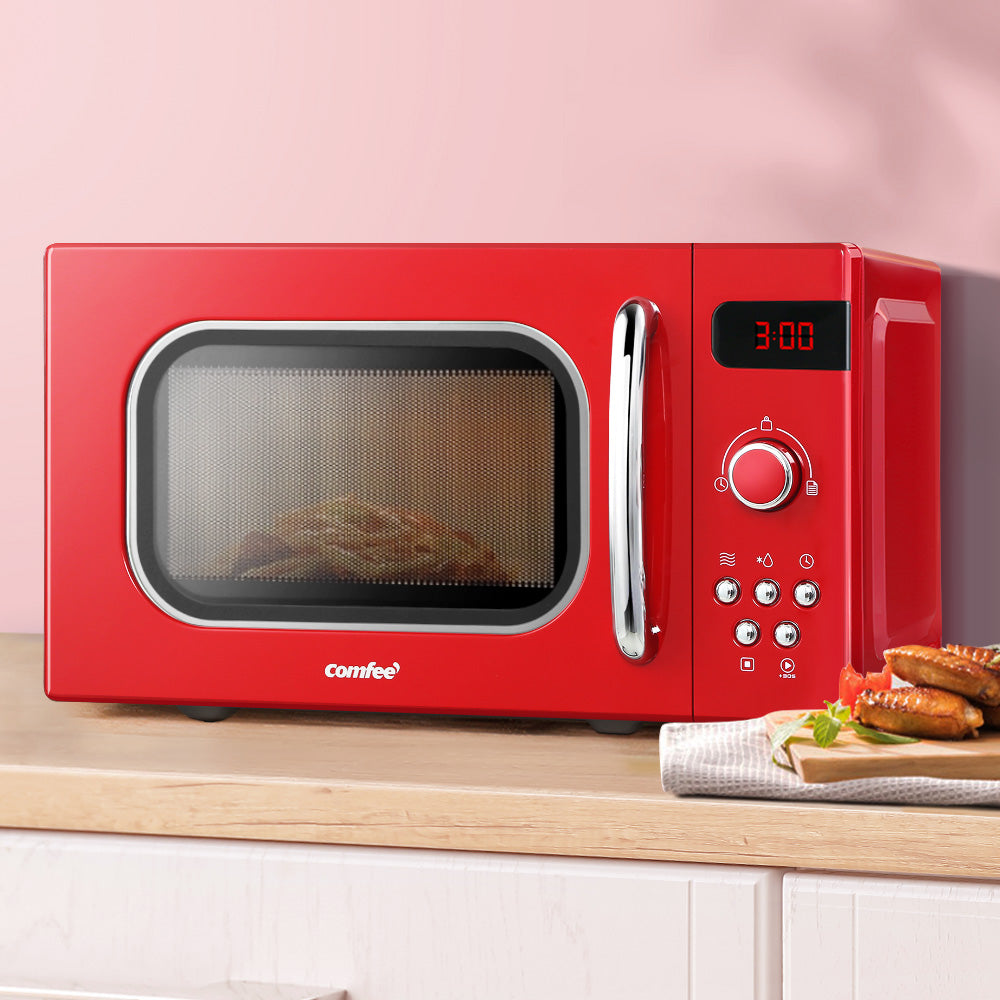 Comfee 20L Microwave Oven 800W Red AM820C2RA(F)-PM-RD