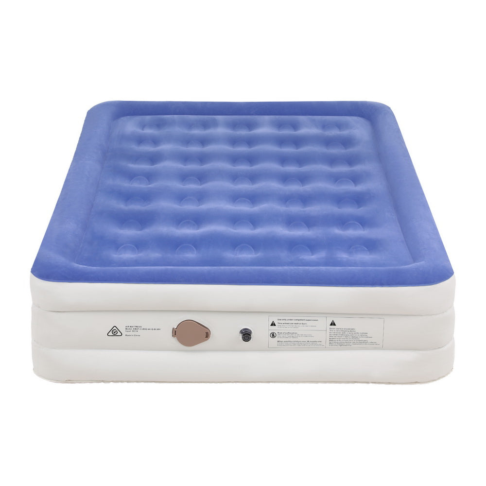 Weisshorn Air Mattress Queen Inflatable Bed 46cm Air bed Cube AMAT-CUB02-46-Q-BLWH
