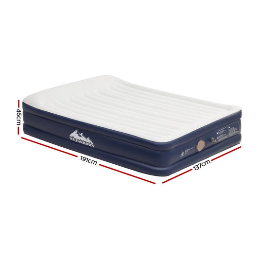 Weisshorn Air Mattress Double Inflatable Bed 46cm Air bed AMAT-PLO01-46-D-WHBL