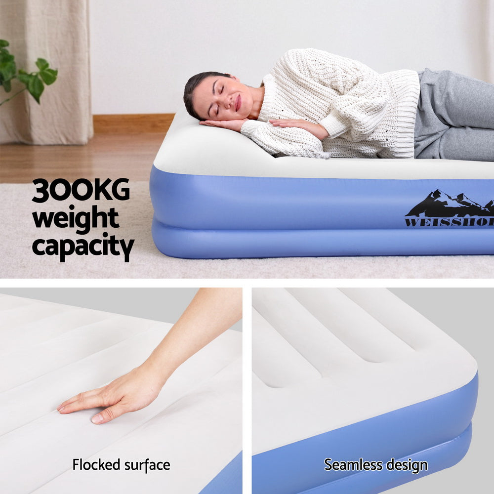 Weisshorn Air Mattress Queen Inflatable Bed 41cm Air bed AMAT-PLO02-41-Q-WHBL