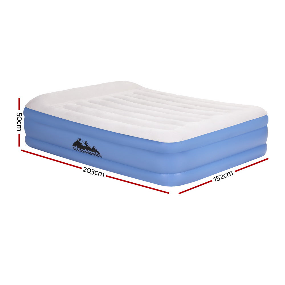 Weisshorn Air Mattress Queen Inflatable Bed 50cm Air bed AMAT-PLO02-50-Q-WHBL