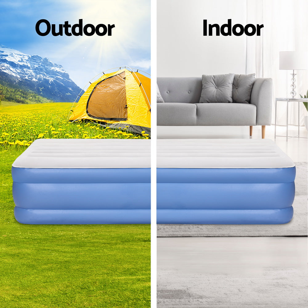 Weisshorn Air Mattress Queen Inflatable Bed 50cm Air bed AMAT-PLO02-50-Q-WHBL